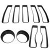 Headlight Cover Front Grille Inserts Trim Fit for Jeep Wrangler JL 20182019
