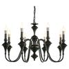 French Retro Mid-Century Black Chandeliers for Bedroom, Living Room, or Restaurant