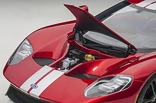 AUTOart 1/12 Scale Ford GT 2017 Metallic Red/Silver Stripes Finished Product 12106