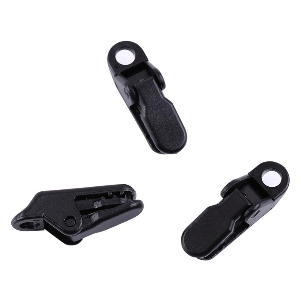 20pcs Bag Black Trap Clips Jaw Tent Snaps Camping Clamp Clips Tent Tighten For Outdoors