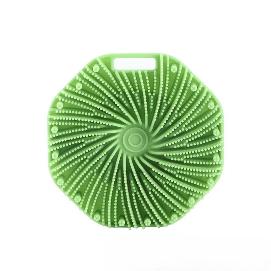 Soft Silicone Exfoliating Brush Cleanser Manual Body Cleansing Scrubber Shower Gentle Massage Bath Brush Bathroom Accessorie