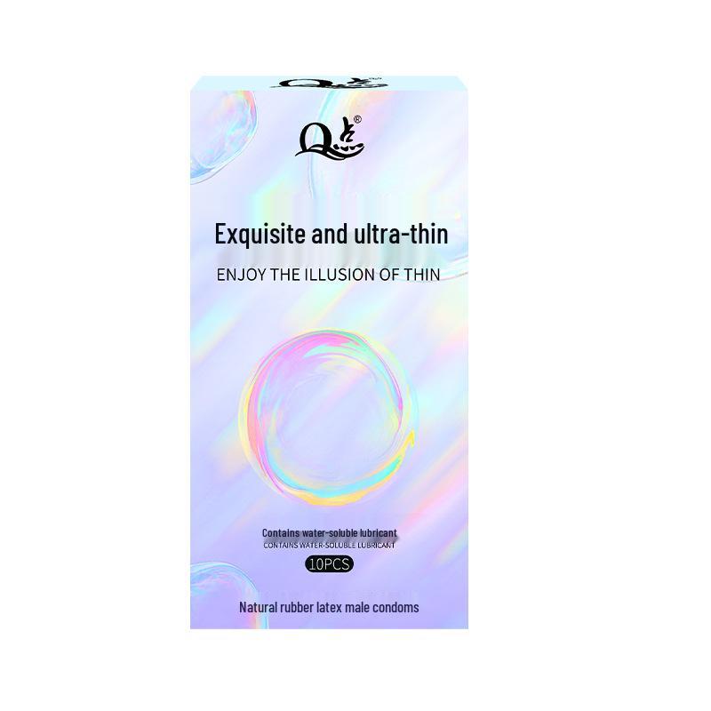 Q-point Hyaluronic Acid 001 Large Particle Delay Condoms - Long-lasting Contraceptives for Adults