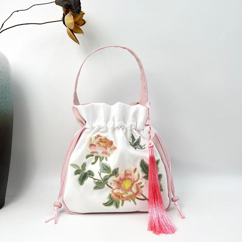 REWELL Embroidered Hanfu Style Crossbody Bag with Tassel