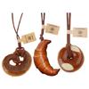 Elegant Alkaline Bread Dough Car Hanging Ornament Sturdy and Delicate Materials for Trendy Drivers and Collectors