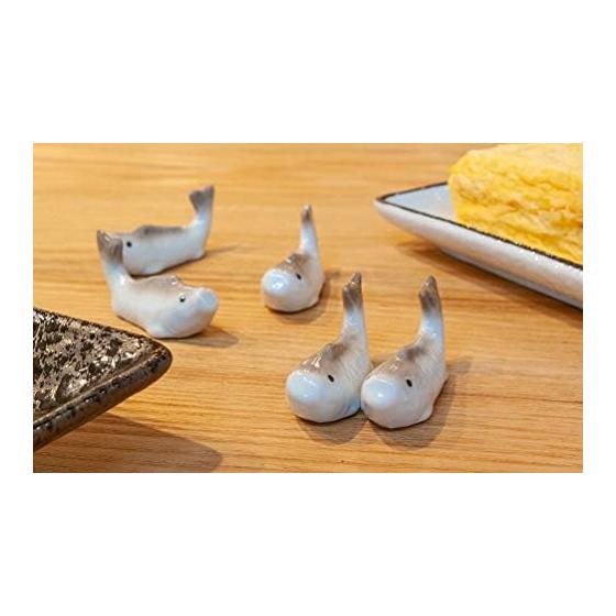 Kiyomizu-yaki Chopstick Rests, Carp Design, Set of 5, Made in Japan, Kyoto Kiyomizu-yaki Hashioki