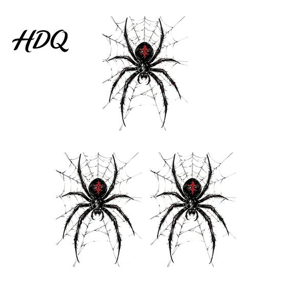 Glass Door Static Clings Halloween Spider Window Clings PVC Waterproof Web Decals Black Wall Decor Removable Spooky Stickers for Indoor Outdoor