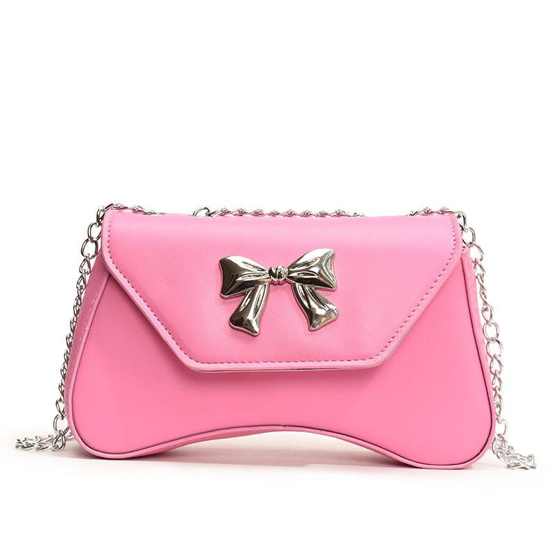 Stylish Pu Shoulder Bag For Women 2024 Sweet Bowknot Crossbody Bag Trendy