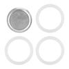 Replacement Set with 3 Silicone Seals and 1 Aluminum Filter for Moka Pot
