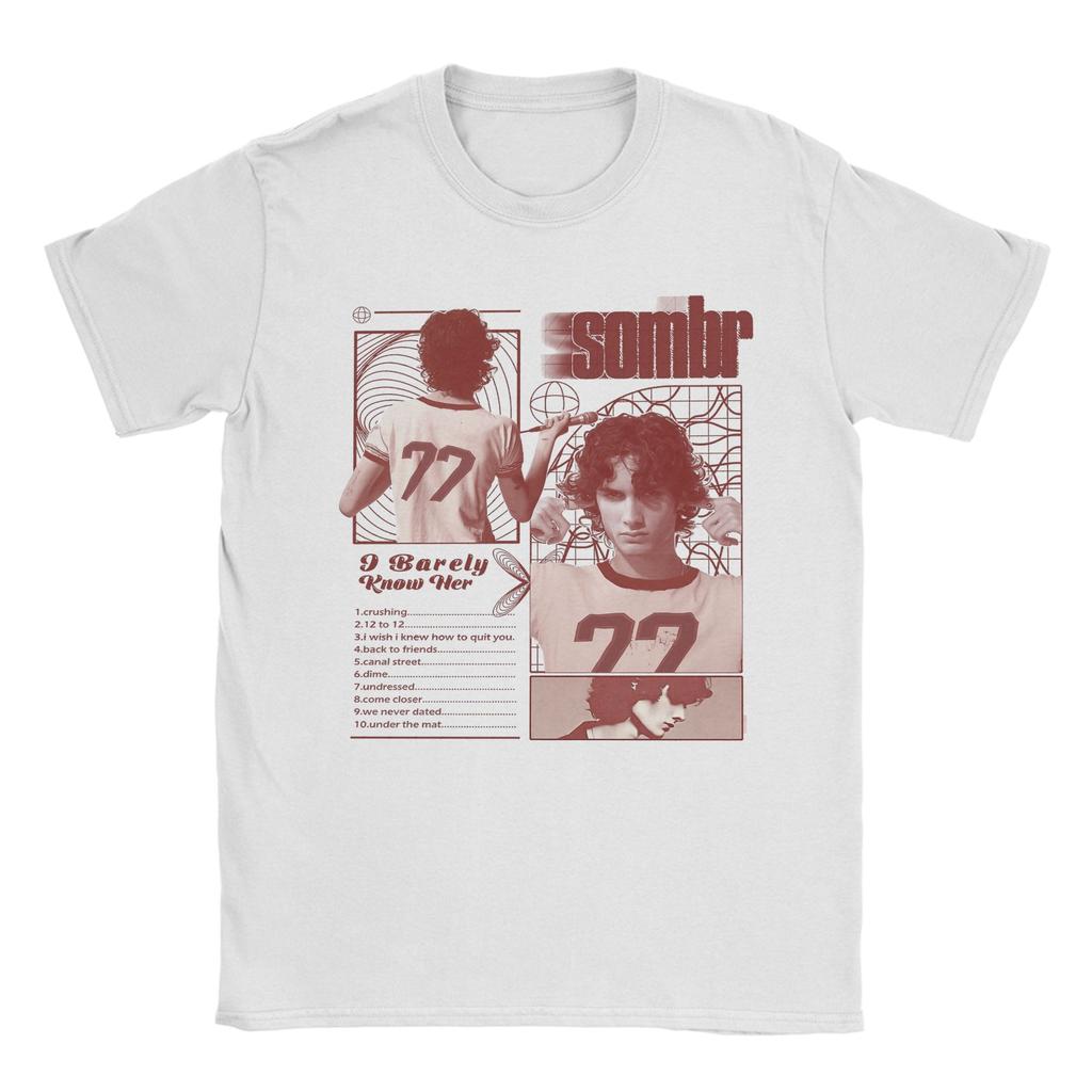Singer Sombr TShirts for Unisex Funny 100 Cotton Tee Shirt Crewneck Short Sleeve T Shirts Summer Clothes