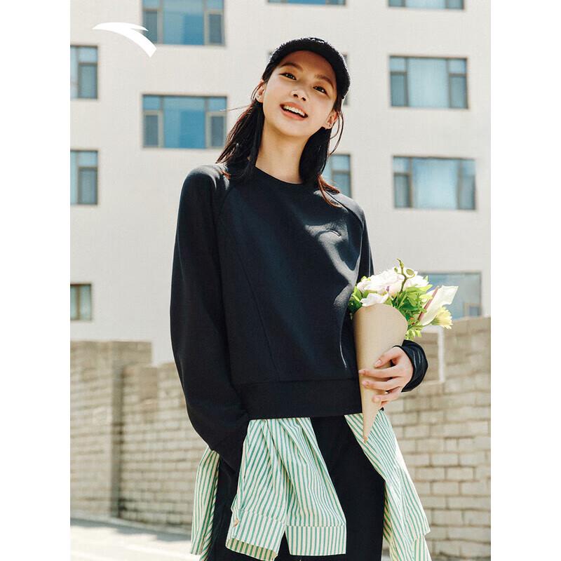 

ANTA Women s Fleece-lined Crewneck Pullover Sport Top