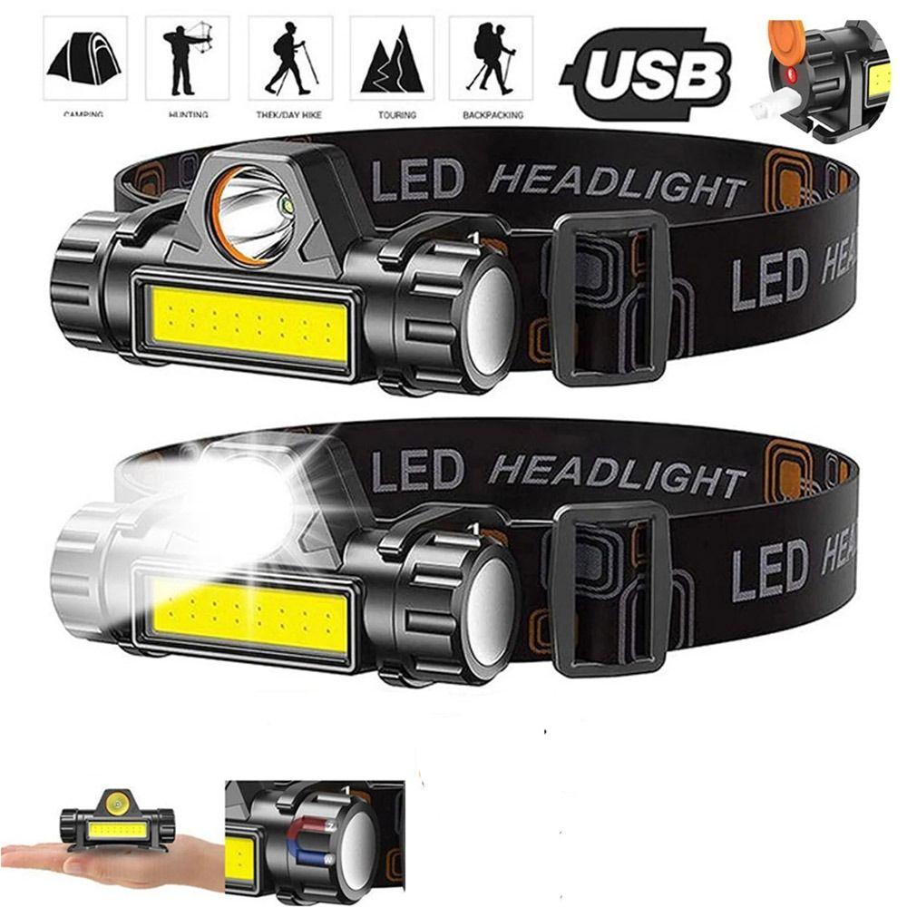 

Waterproof Headlamp Strong Lights Head Torch Portable Headlight Fishing