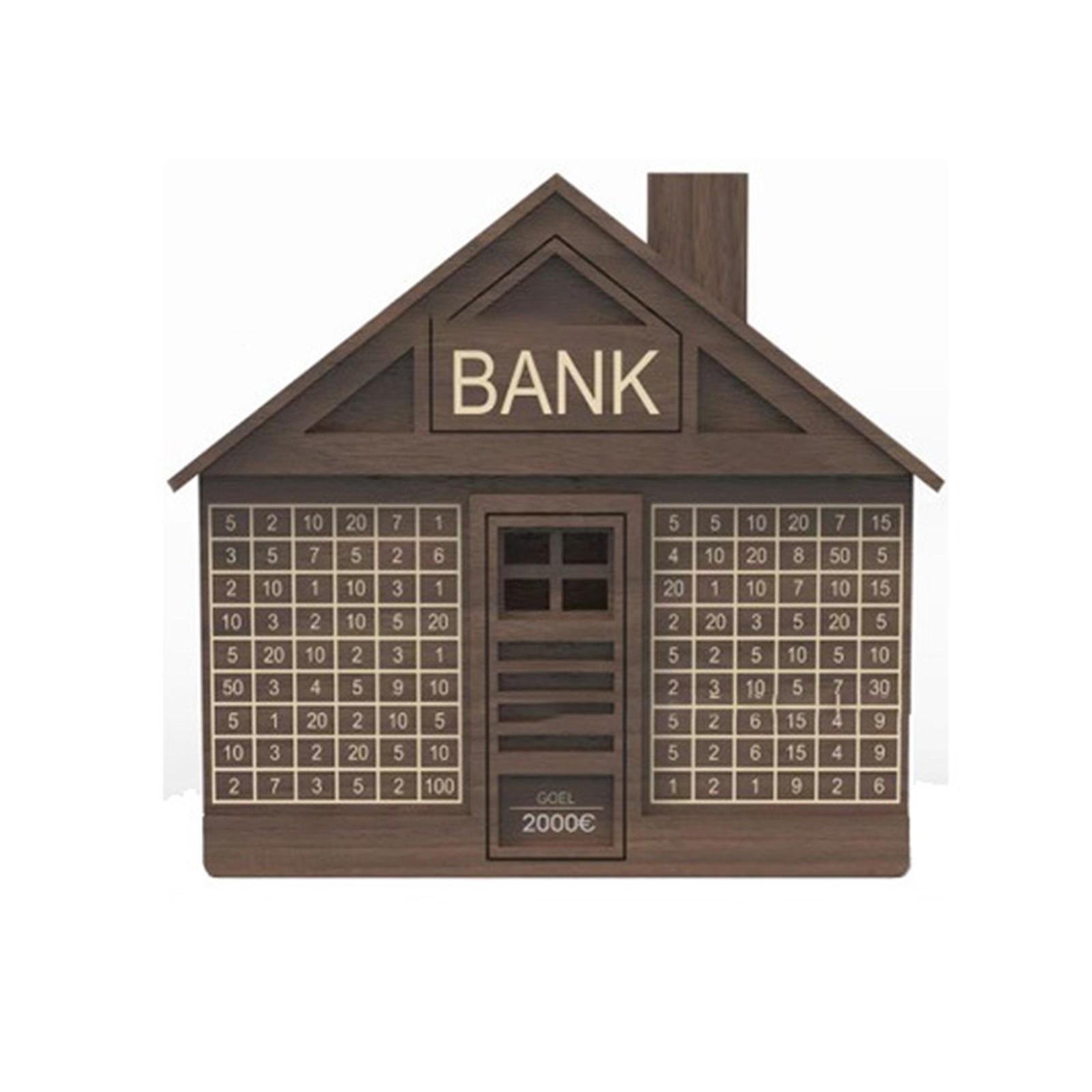 

Банка для хранения денег, счетчик качества деревянного дома, деревянные изделия ручной работы One Size