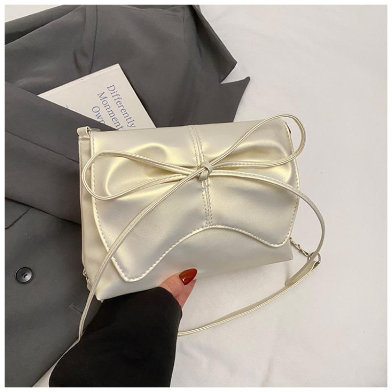 New Fashion Bow Fresh and Beautiful Niche Pleated Armpit Bag Casual Versatile Single Shoulder Messenger Bag Women