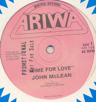 12inch Record JOHN MCLEAN / MAD PROFESSOR, ROBOTI - Time For Love / Cry Fe Dub ARI12148 Ariwa UK 1993 UK Reggae, Ska & Dub