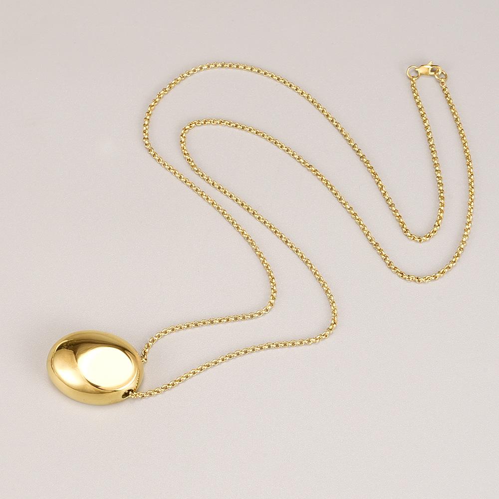 L248 Factory water drop geometric ins style individual minimalist light luxury sweater chain necklace available for co