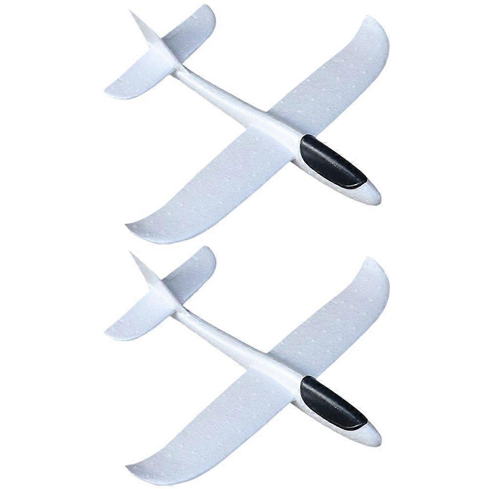 2Pcs Unfinished Foam Airplane Toy DIY Painting Hand Throwing Foam Aircraft Manual Throwing Plane