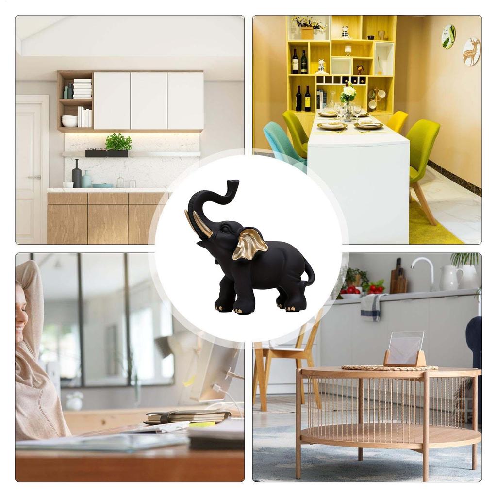 Light Luxury Elephant Sculpture Office Desk Decor European Style Home Living Room TV Cabinet Elephant Decor