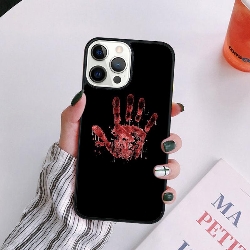 

Bloody Blood Hand Phone Case For iPhone 17 Air 14 13 12 16Pro Max 15 Plus Max Cover Shell coque iPhone 13