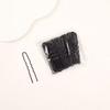 Black U-Shaped Steel Hair Clip for Buns - Women's Hair Accessory