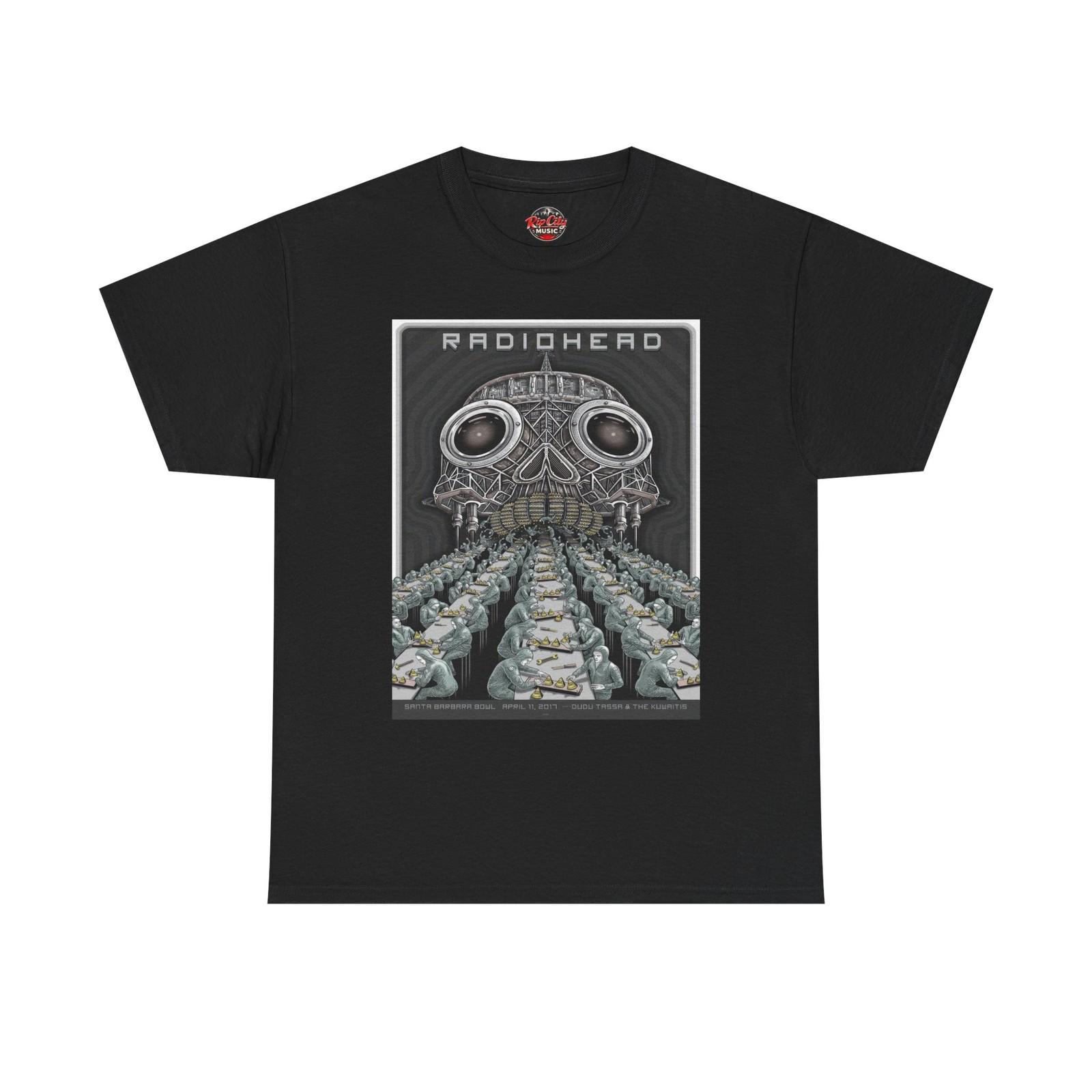 Radiohead Apr 11 Santa Barbara Bowl California Retro Concert Poster T-Shirt S