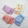 Kids' Cartoon Cute Flip-Top Half-Finger Knitted Wool Gloves – Warm & Thickened for Girls & Boys