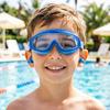 Yousheng Children Swim Goggles with Earplugs Waterproof No Leakage Anti-Fog UV Protection Boys Girls Wide View Goggles Diving Snorkeling Equipment