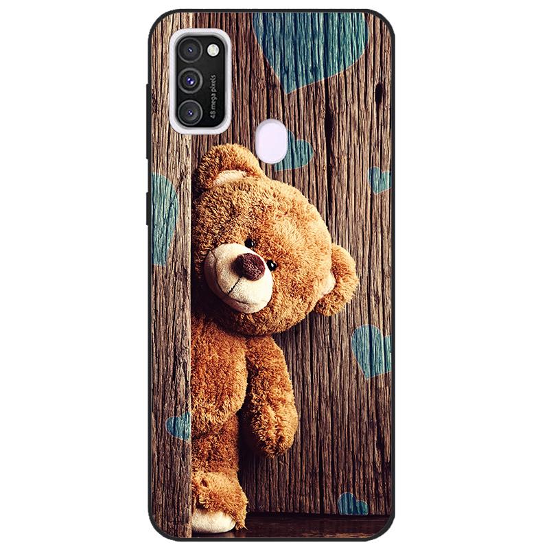 

For Samsung M21 Case 6.4 Soft Silicon Cover For Samsung Galaxy M21 M 21 m215 Phone Back Bumper Funda black tpu case Samsung M21