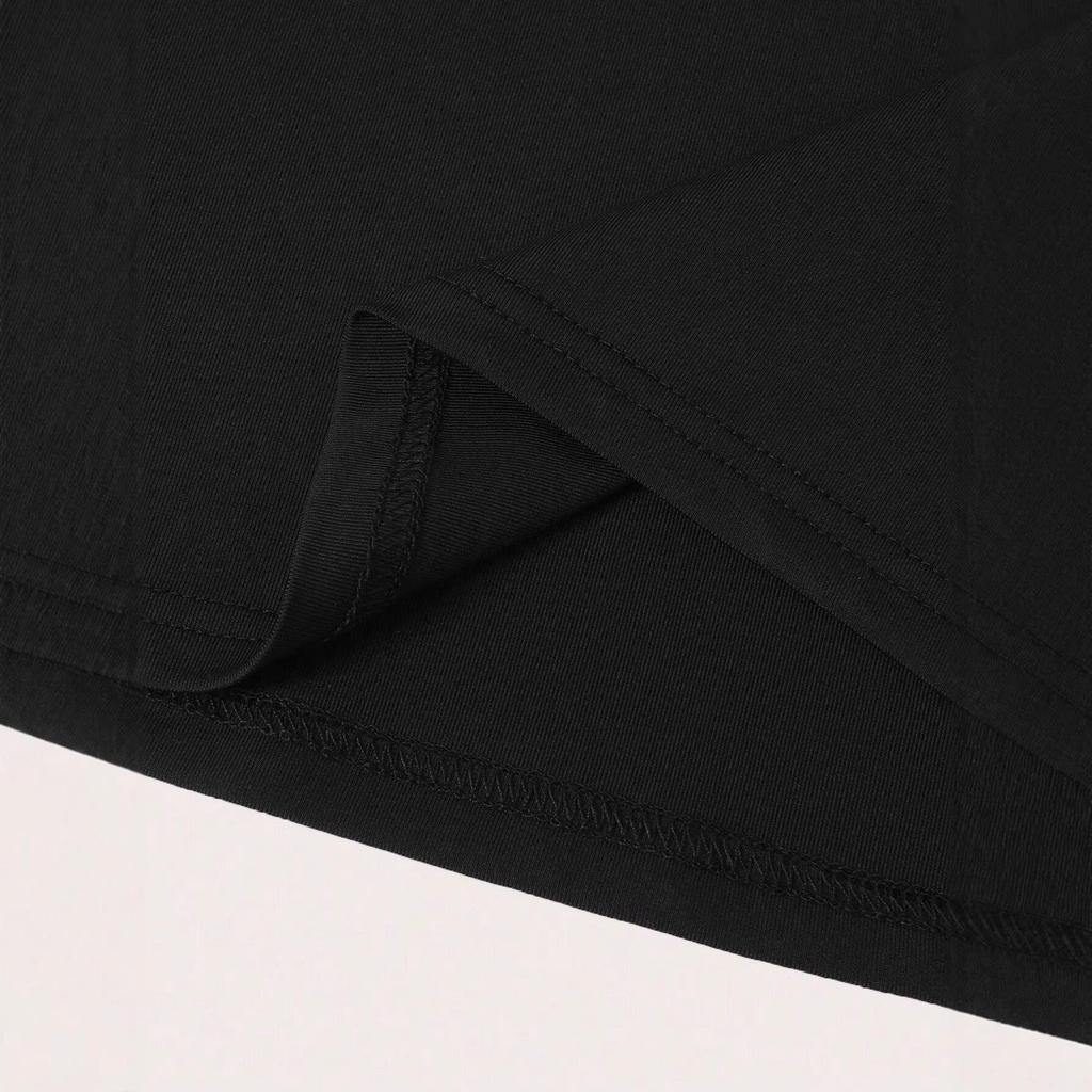 European & American Style Butterfly Print Black Cropped T-shirt - Women's Slim Waist Round Neck Top