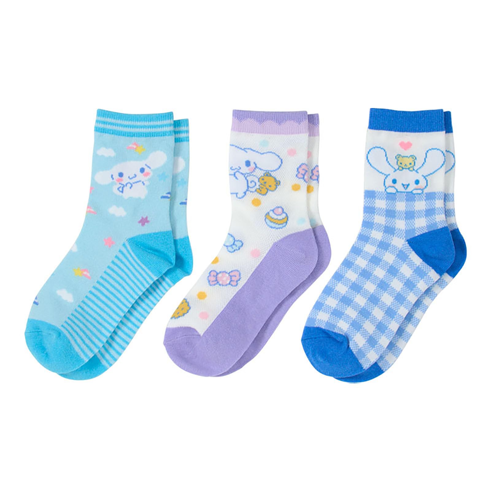 Sanrio Kids Socks 689246 3-Pair Set, Cinnamoroll, 19-21cm,