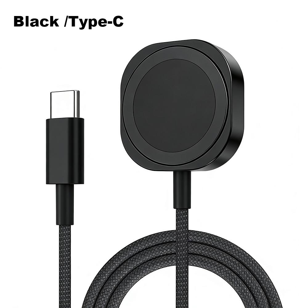 Magnetic Wireless Charging Cable, USB‑A & Type‑C Fast Charger Cord for Apple Watch Series 10 9 8 7 6 5 4 3 2 1, Ultra iWatch