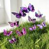 10 Pcs Butterfly Stakes 10 Inch Colorful Butterfly Garden Decoration PVC Waterproof Artificial Butterflies Stick for Plant Pot Patio Yard Garden Decor