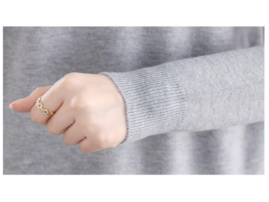 Autumn Bow V-Neck Wool Sweater - Stylish Women's Fashion, Versatile Base Wear for Moms