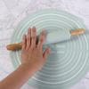 2 Pcs/set Silicone Rolling Pin Pastry Mat Set Round Dough Mat Baking Tool Rolling Pin Kit  Pastry