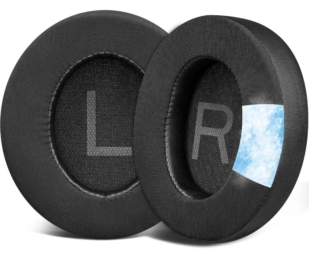 SOULWIT Cooling Gel Ear Pads for Anker Soundcore Space Q45 Headset, Replacement Ear Cushions, Comfortable Foam Ear Cups, Cooling Earmuffs, Black