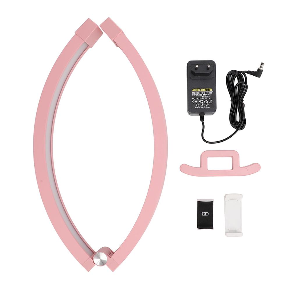 Halbmond-Nagellampe 20W Faltbar 1500LM 3200 Bis 5600K Halbmondlicht Augenschonend 100 Bis 240V 22 Zoll mit Telefonclip für Hautpflege