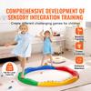 SucceBuy Kids Balance Beam Toddler Stepping Stones Boards Non-Slip Sensory Training Montessori Toys for 2-6 Children's Gift