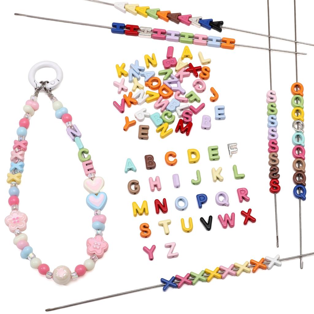 5Pcs Alloy Small Colored Drip Oil Letter Beads Bead For DIY Handmade Materials Bracelets Necklaces Jewelry Making