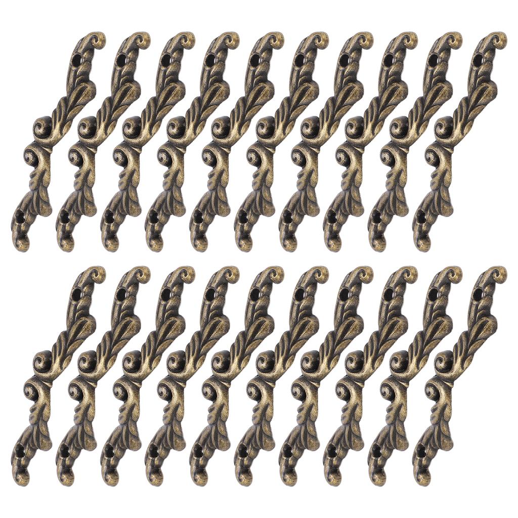 20pcs Drawer Handles Mini Vintage Antique Green Bronze Drawer Pulls with Screws For Wooden Box