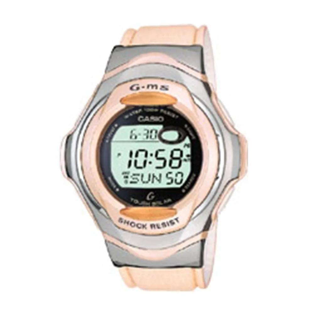 G-SHOCK BABY-G Orange Gray Solar Women s NATO Fabric Watch MSG-2010L-4V