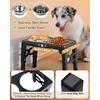 Elevated Dog Bowls, Dog Feeder with 2 Stainless Steel Dishes &1 Slow Feeder Bowl, 5 Heights Adjustable Raised Stand for Medium Large, Food Dishes