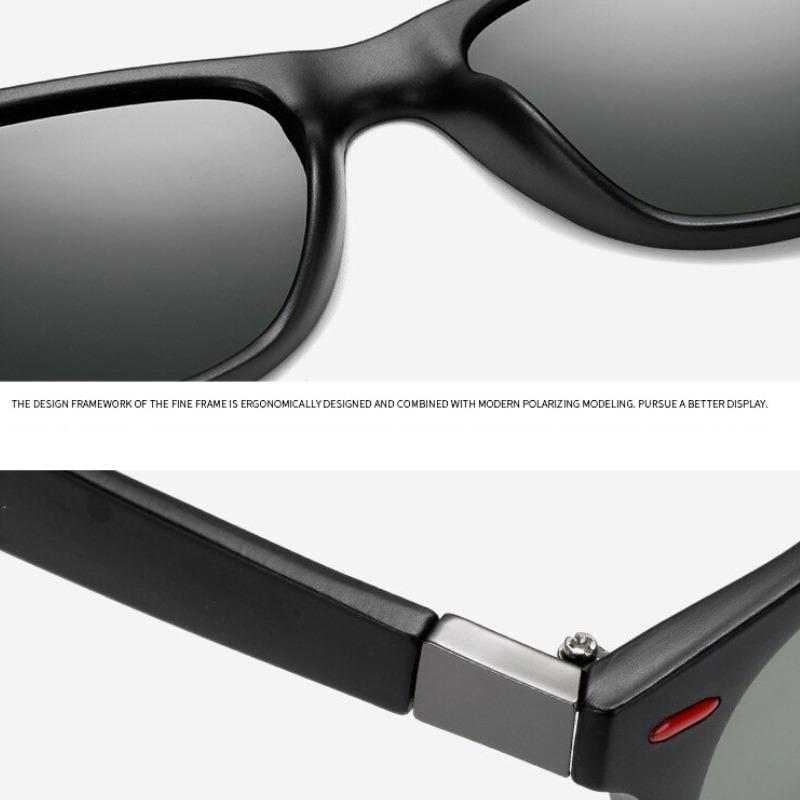 Gafas de sol deportivas clásicas informales con montura cuadrada para hombres y mujeres para conducir al aire libre, pescar y viajar