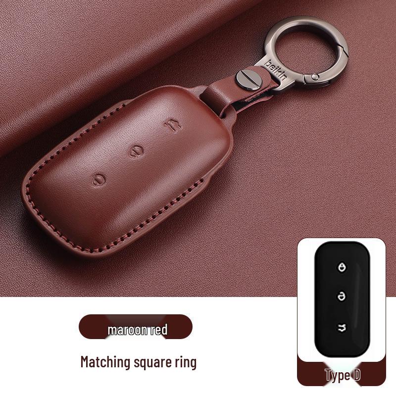 Geely Galaxy L7/L6/e8 Leather Key Case for Men & Women with Starship Buckle