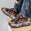 Autumn and winter thick-soled heightening dad shoes student tide leisure sports running shoes low-top leather surface