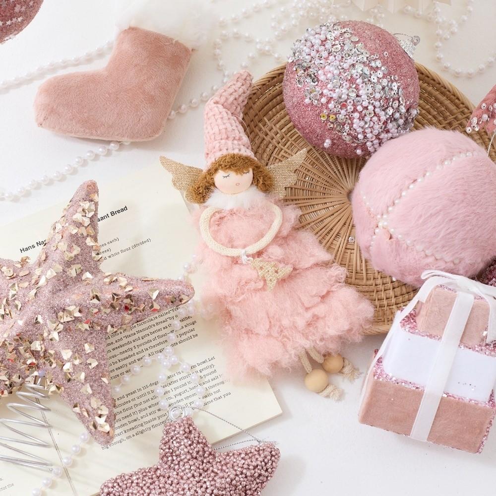 Foam Ball Gift Christmas Tree Ornaments Pink Christmas Ball New Xmas Tree Hangings Pendant