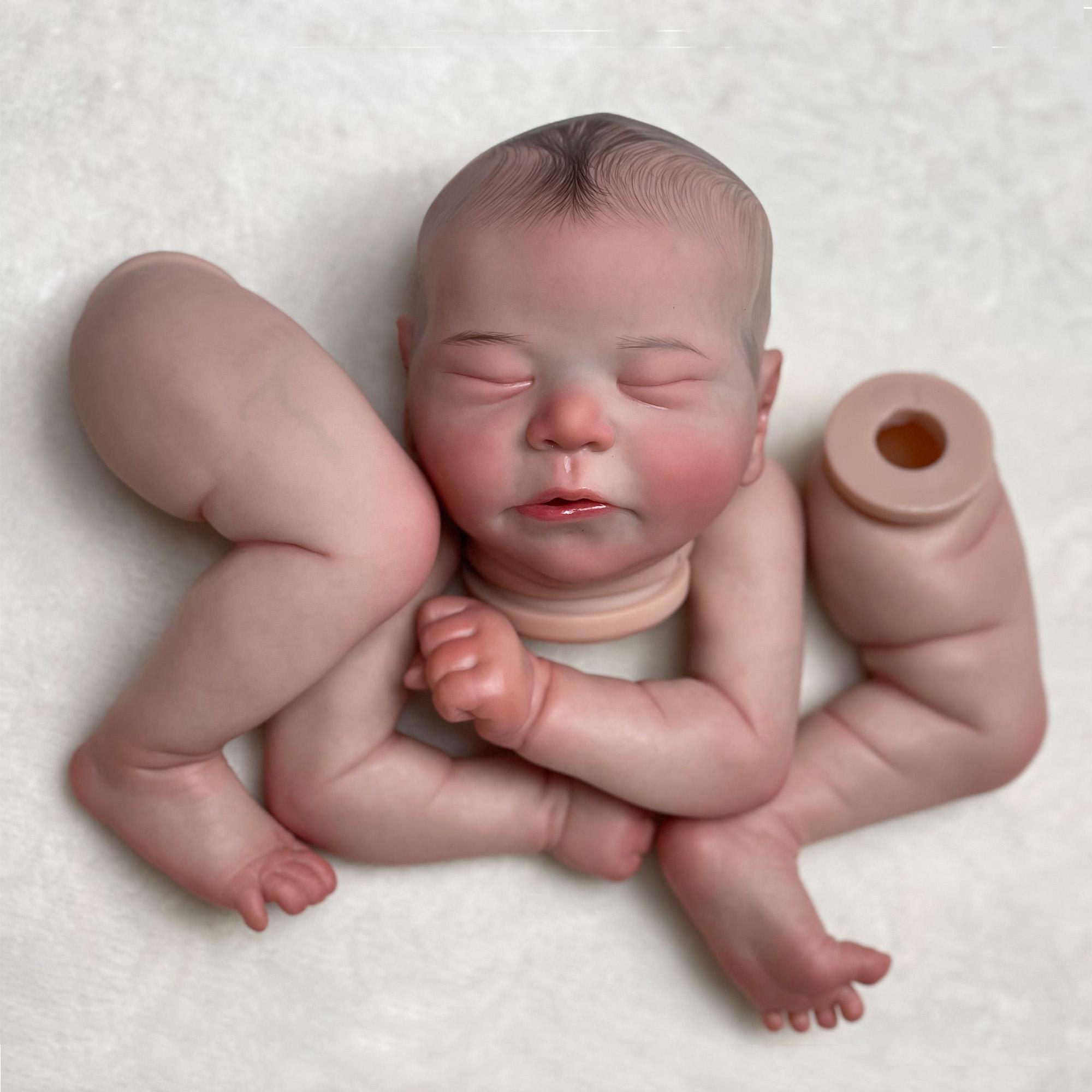 

Наборы Reborn Bebe, 20-22 дюйма, Chase Lovely Artist, масляная роспись, Новое поступление, наборы кукол Reborn Baby, спящее лицо, кукла Reborn