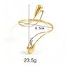 Spiral Twisted Open Cuff Armlet Geometric Water Drop Bangle  Jewelry Accessories