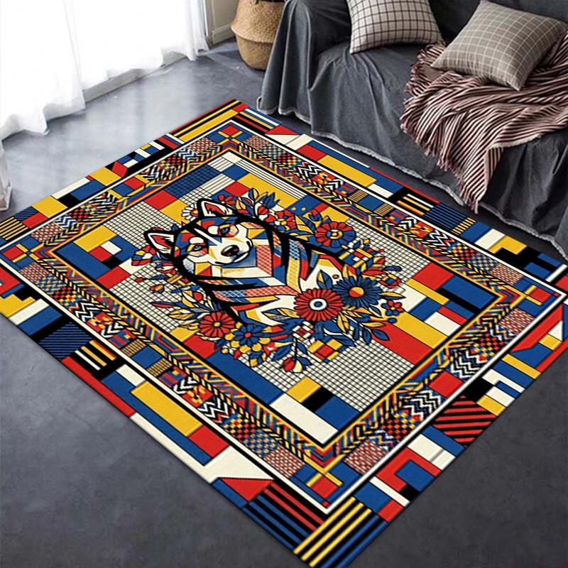 2025 New Husky Dog Carpet Rug for Living Room Bedroom Home Sofa Decoration,Kids play Non-slip Floor Mat66