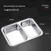 Deep 316 Stainless Steel 2-Compartment Meal Tray, 10-Pack