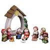 62KD Nativity Scene Figures Resin Statue Holy Family Crafts Artwork Religious for TV Shelf Fireplaces Christmas Decoration