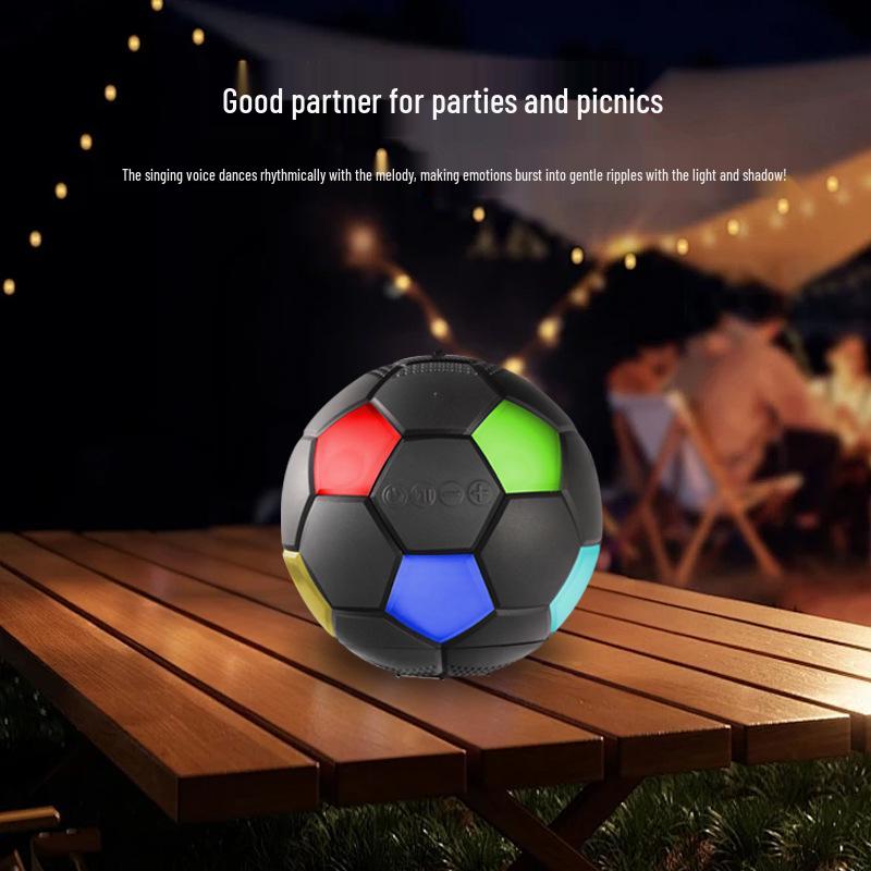 

World Cup Mini Bluetooth Speaker with Colorful Lights, TF Card Slot & Phone Connection for Outdoor Use чорний